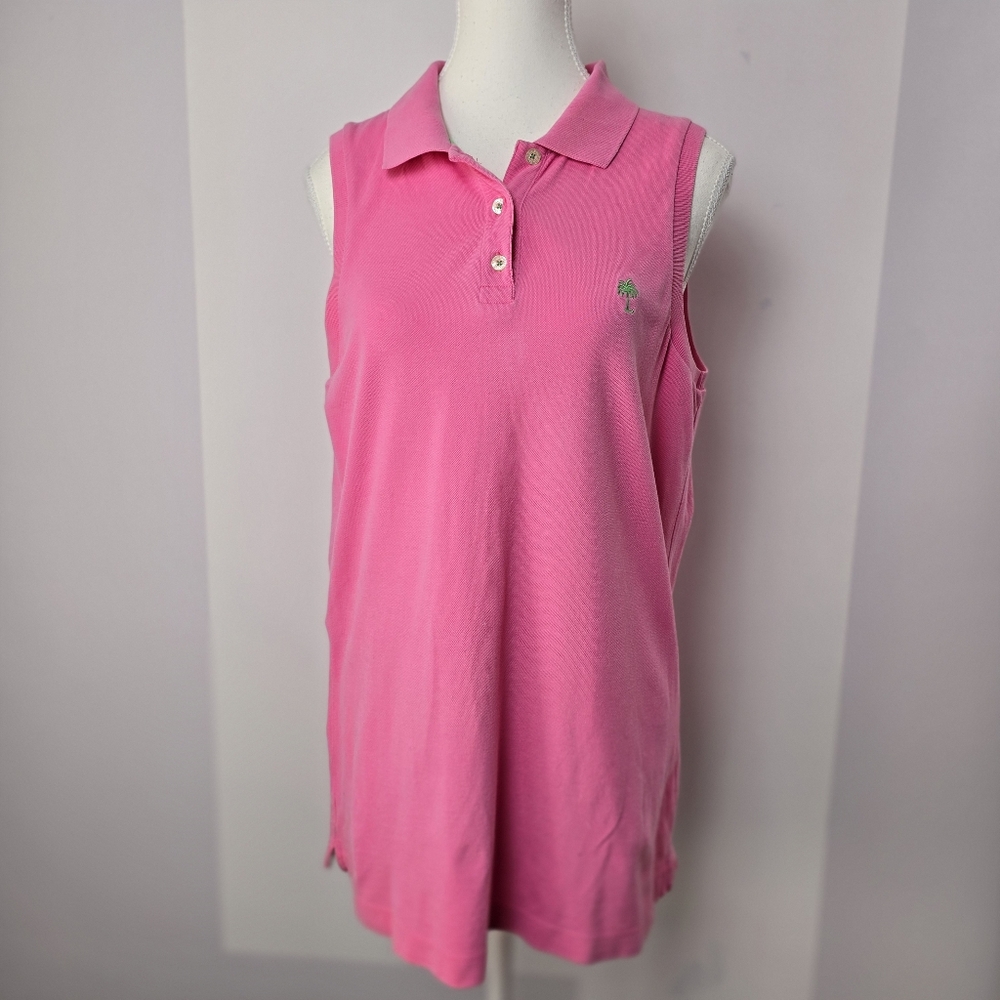 Lilly Pulitzer Pink Sleeveless Polo Tank Top